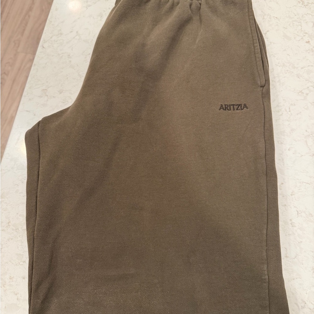 Aritzia Olive Straight leg Sweats